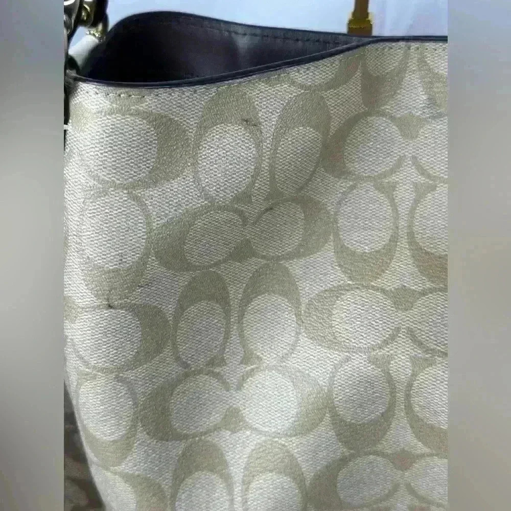 Coach Hallie Shoulder Bag In Signature Canvas - Picture 8 of 13